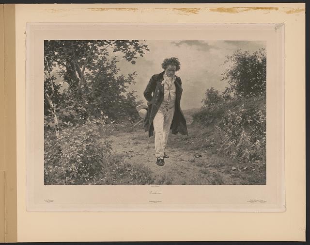 Photo:Beethoven 1910s Portrait Walking Outdoors Print