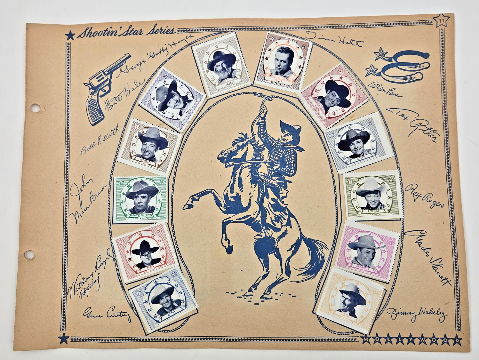 1947 Hollywood Stamps Shootin’ Star Series Western Movie Stars Complete set