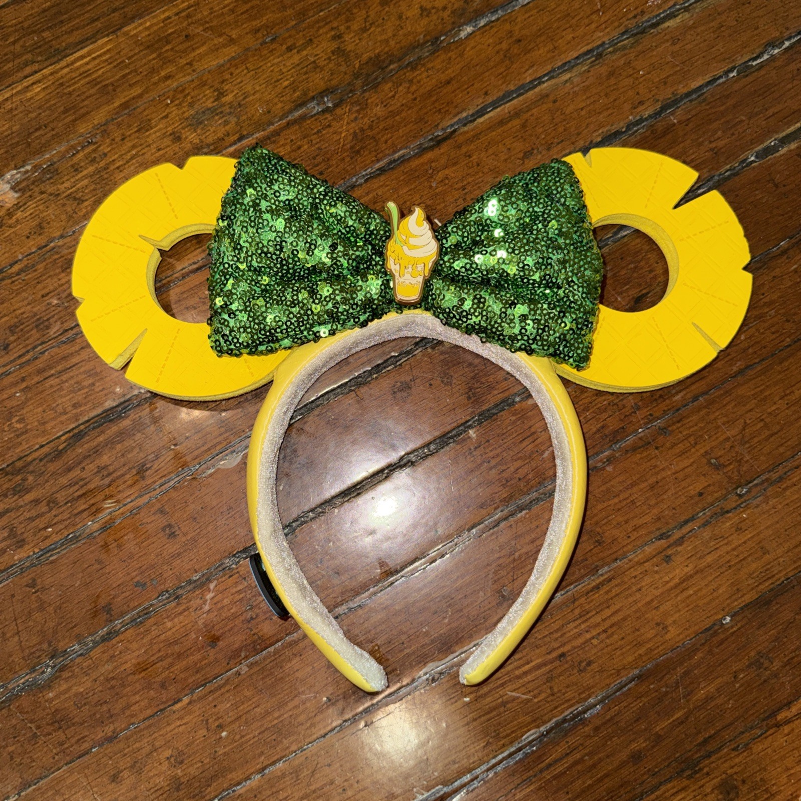 AUTHENTIC RARE Disney Parks Disney Eats Pineapple Dole Whip Ears Used W/out Tag