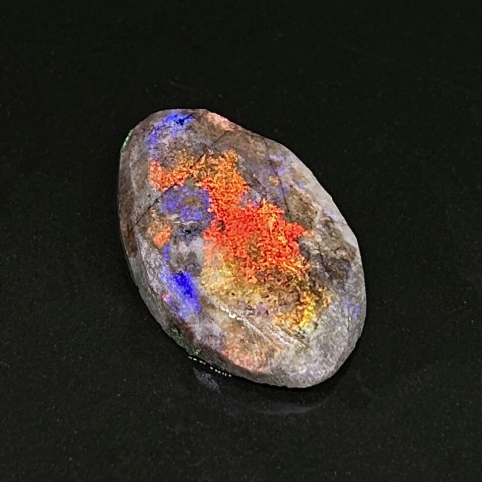 Color Scratch World Map Australian Andamooka Uncut Single Opal Cutter