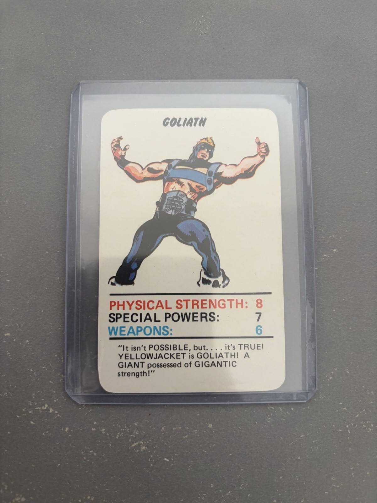 Goliath 1977 Marvel Super Heroes Top Trumps