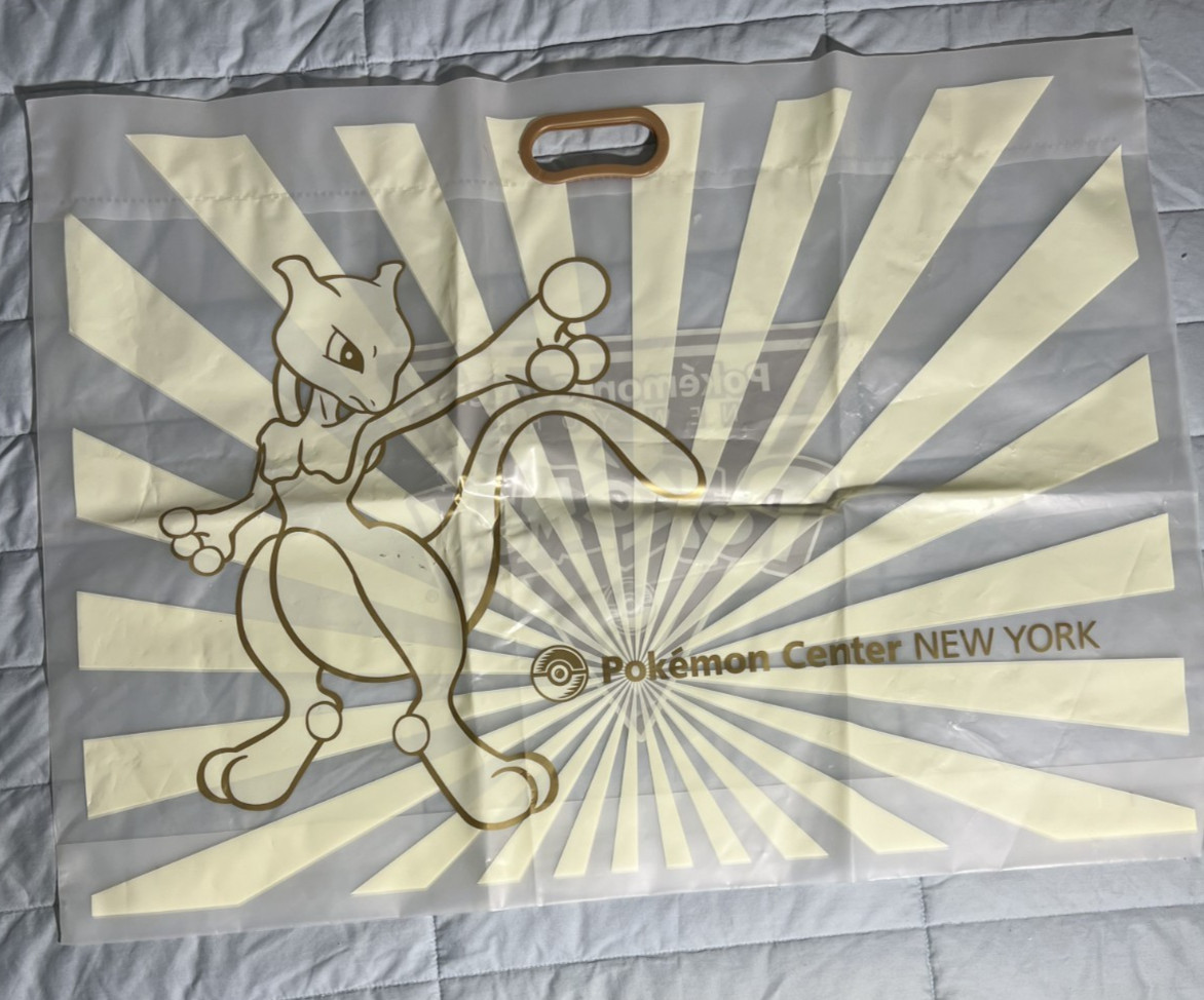Vintage 2001 Pokemon Center NY Grand Opening Promo Bag Mewtwo Ultra Rare