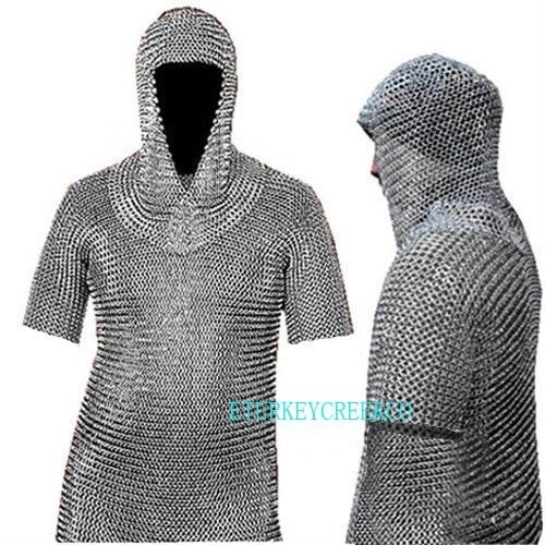 Museum Replica Chain Mail Armor Long Shirt and Coif