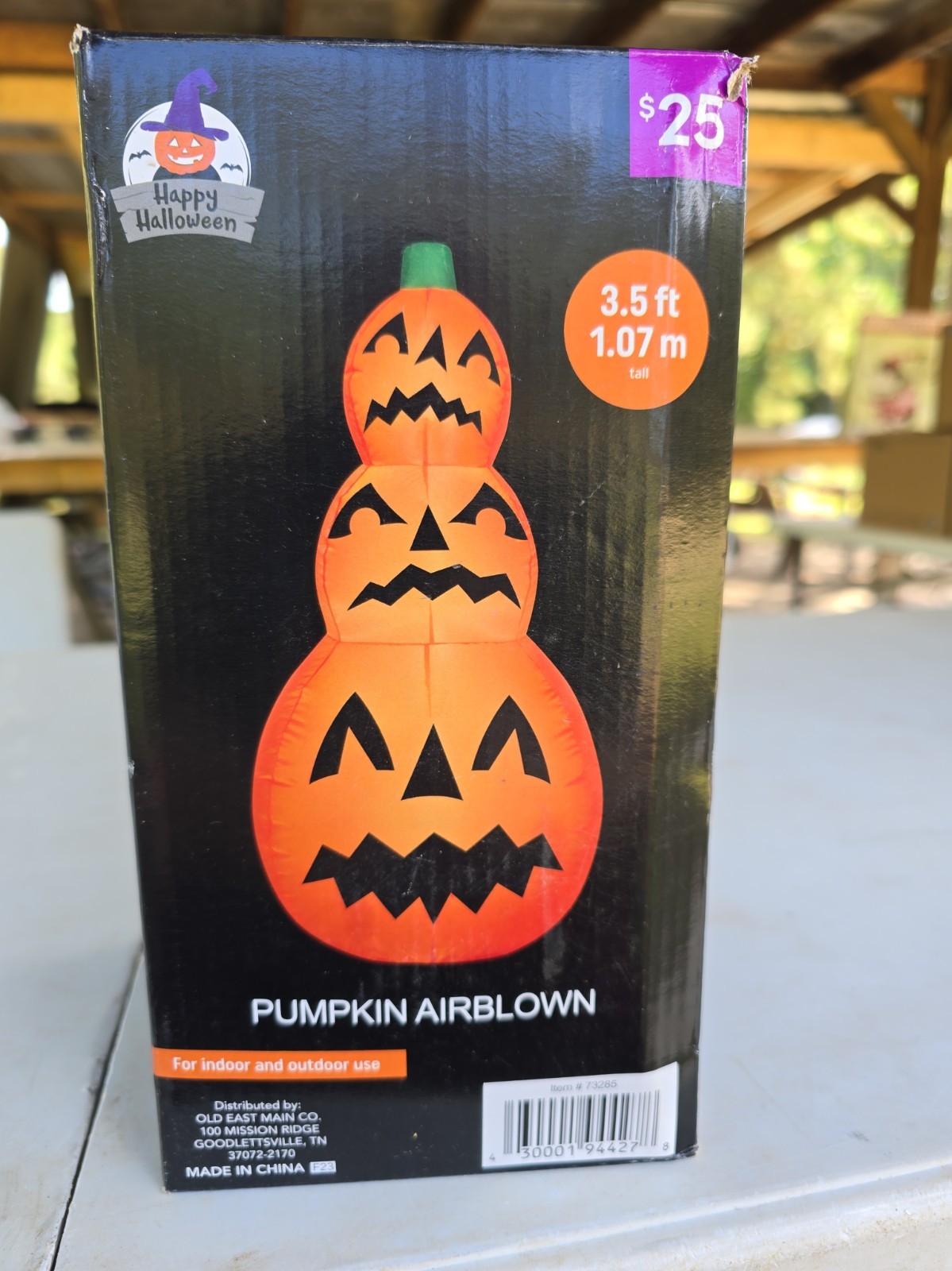 Halloween 3.5FT Airblown Inflatable Light Up LED Pumpkin Stack 3 Gourds High New