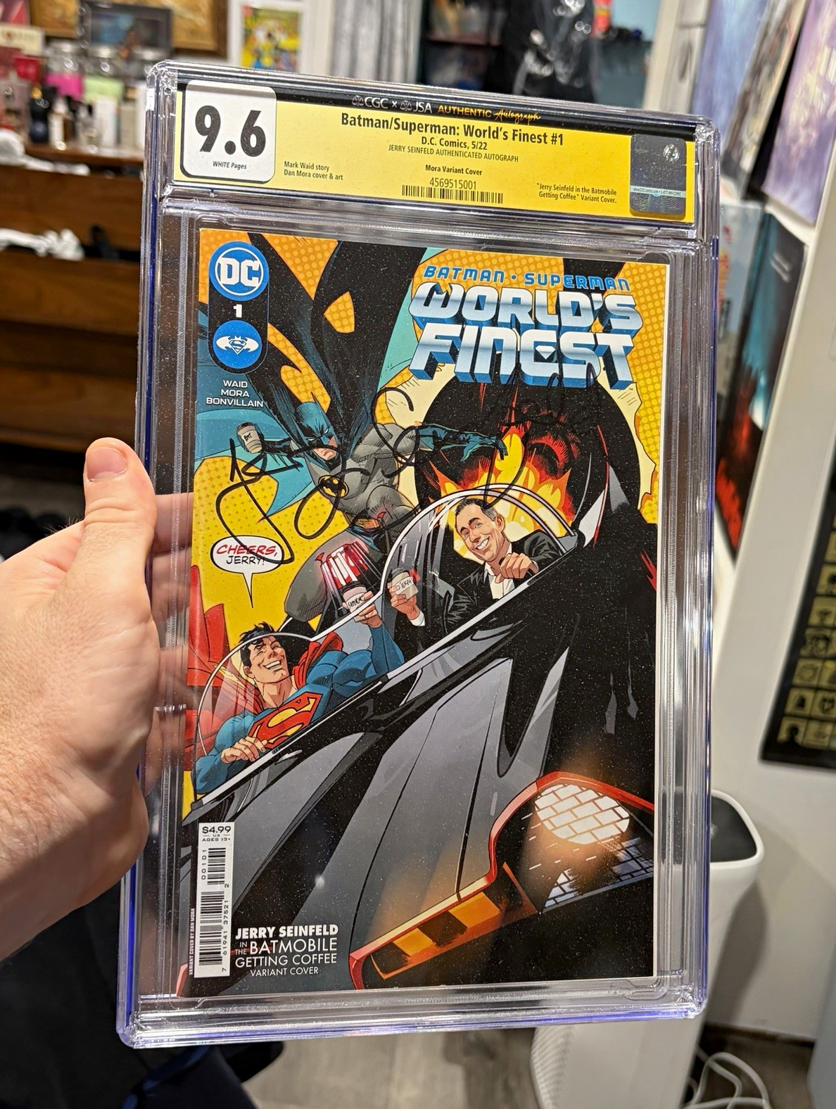 *SIGNED BY JERRY SEINFELD* Batman/Superman World's Finest #1 CGC 9.6