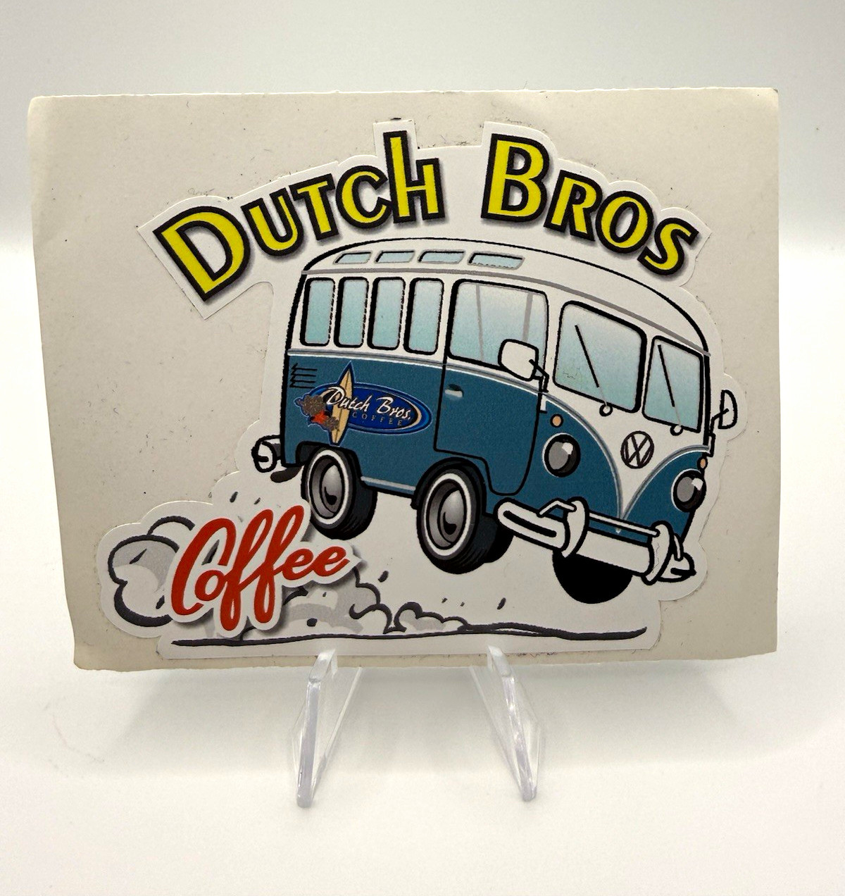 Rare Vintage Dutch Bros Coffee VW Bus Sticker Old Logo Kombi Van HTF Decal