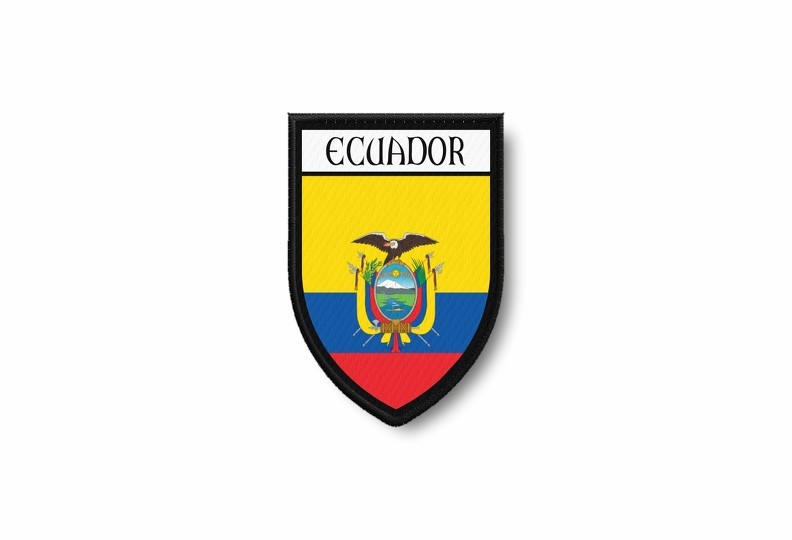 PATCH PATCHES EMBLEM IRON ON GLUE PRINT FLAG world crest ecuador