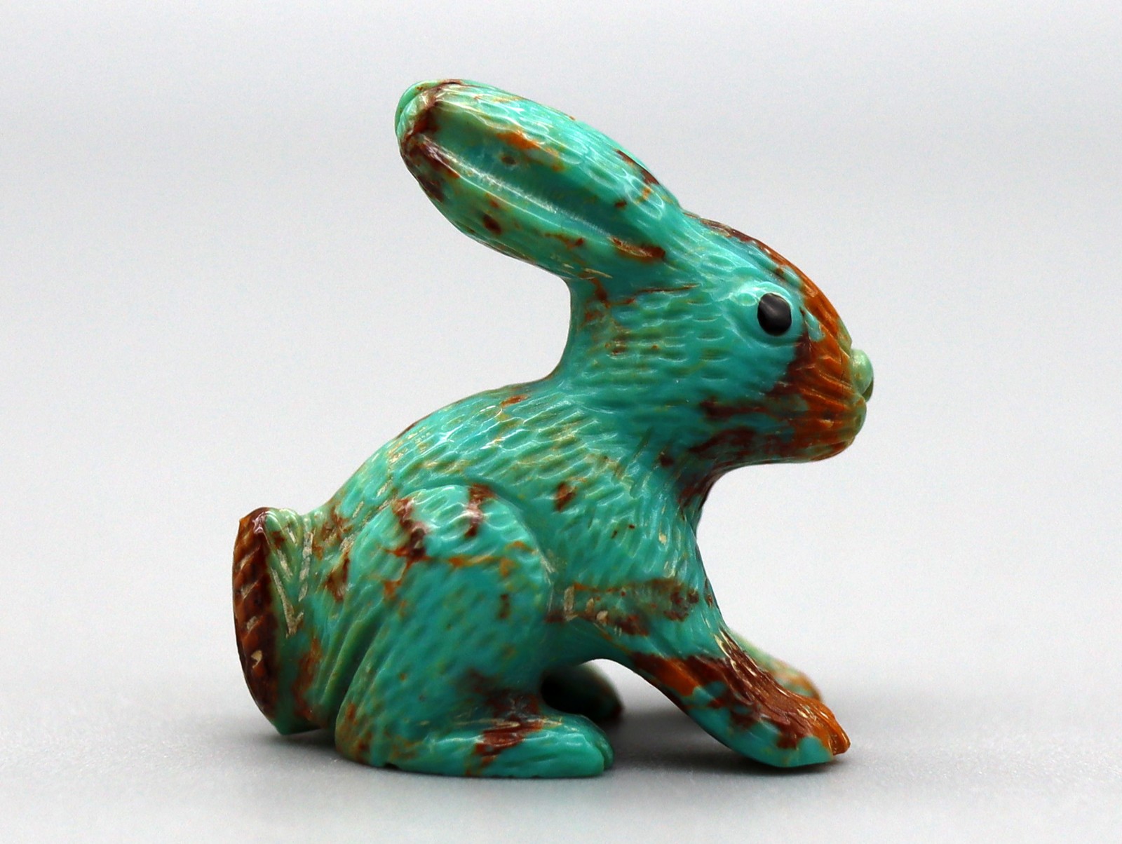 Fabian Cheama (d) Turquoise Zuni Desert Hare Fetish