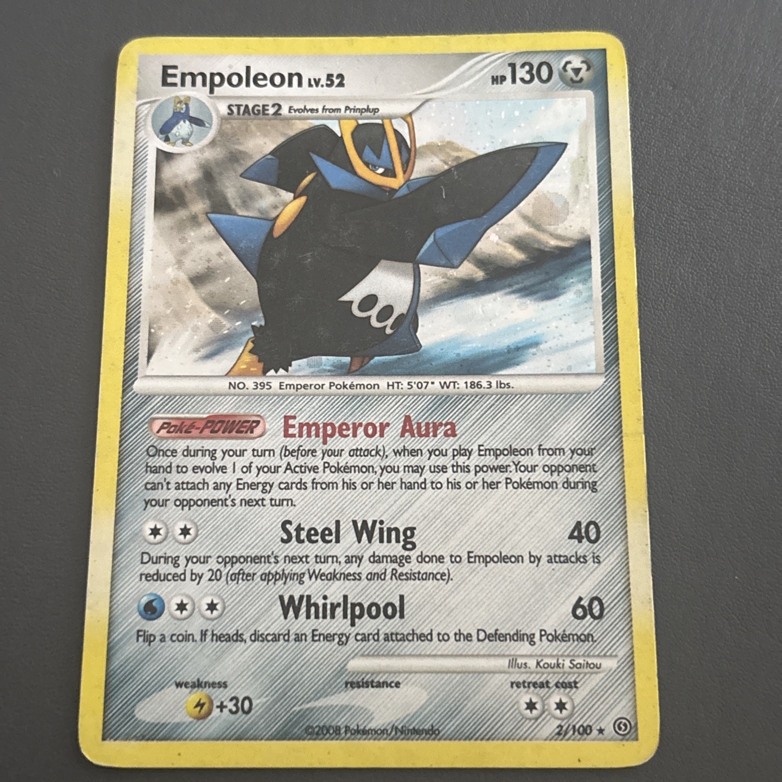 Pokémon TCG Empoleon 2/100 D&P Stormfront Holo Rare - MP
