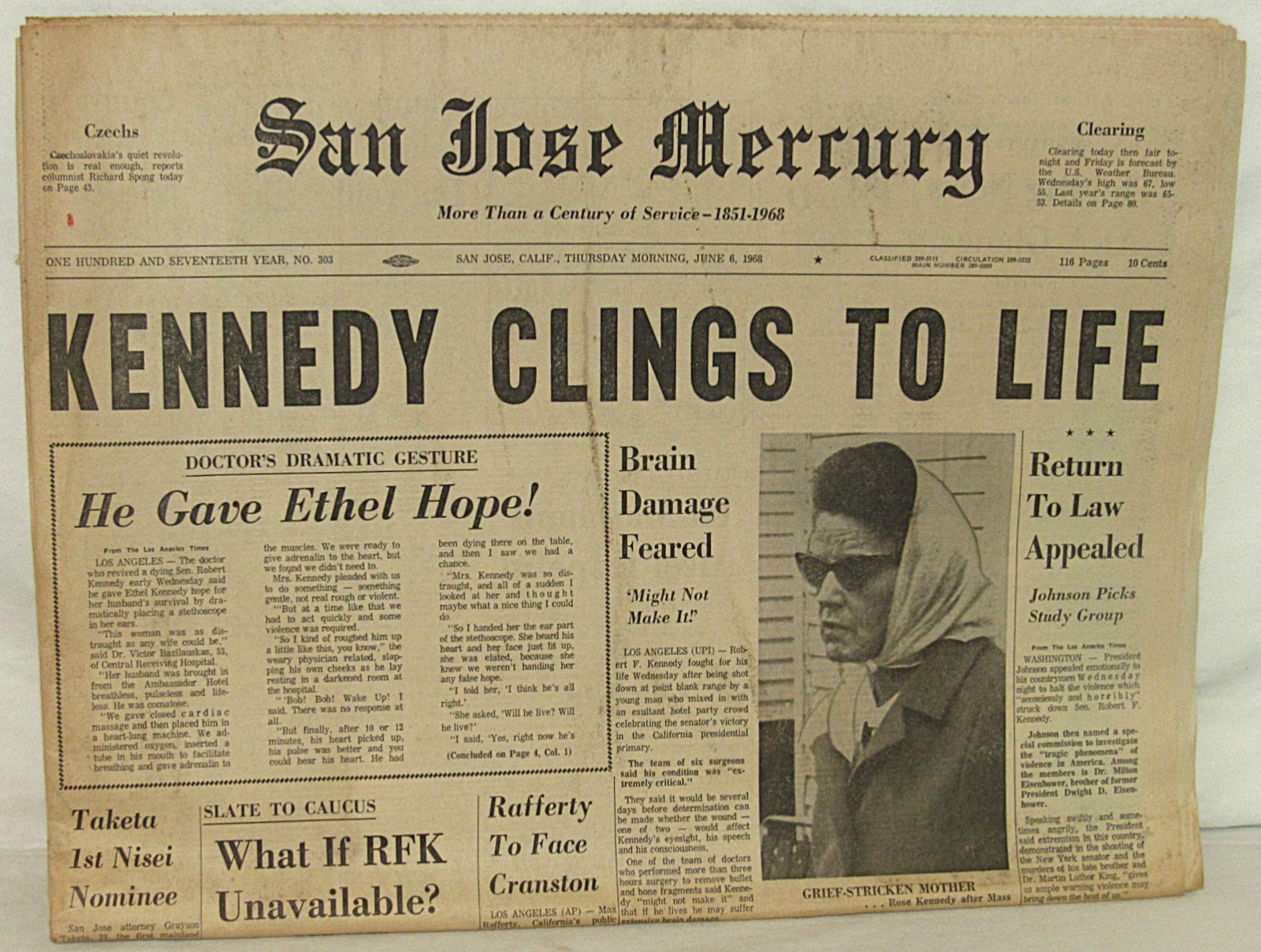 San Jose Mercury  June 6, 1968 \