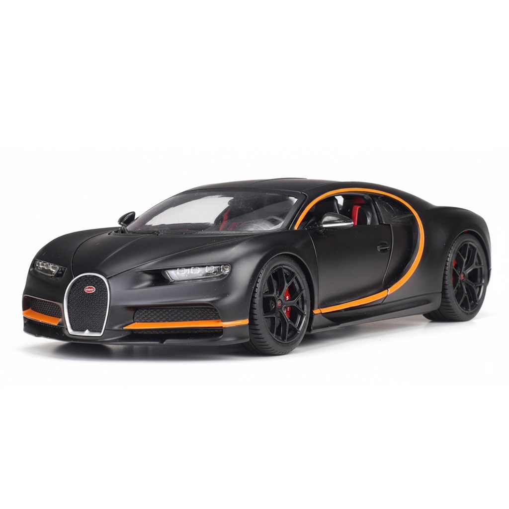 1:18 Bugatti Chiron Sport Matte black Ultimate Hypercar Alloy Car Model Diecast