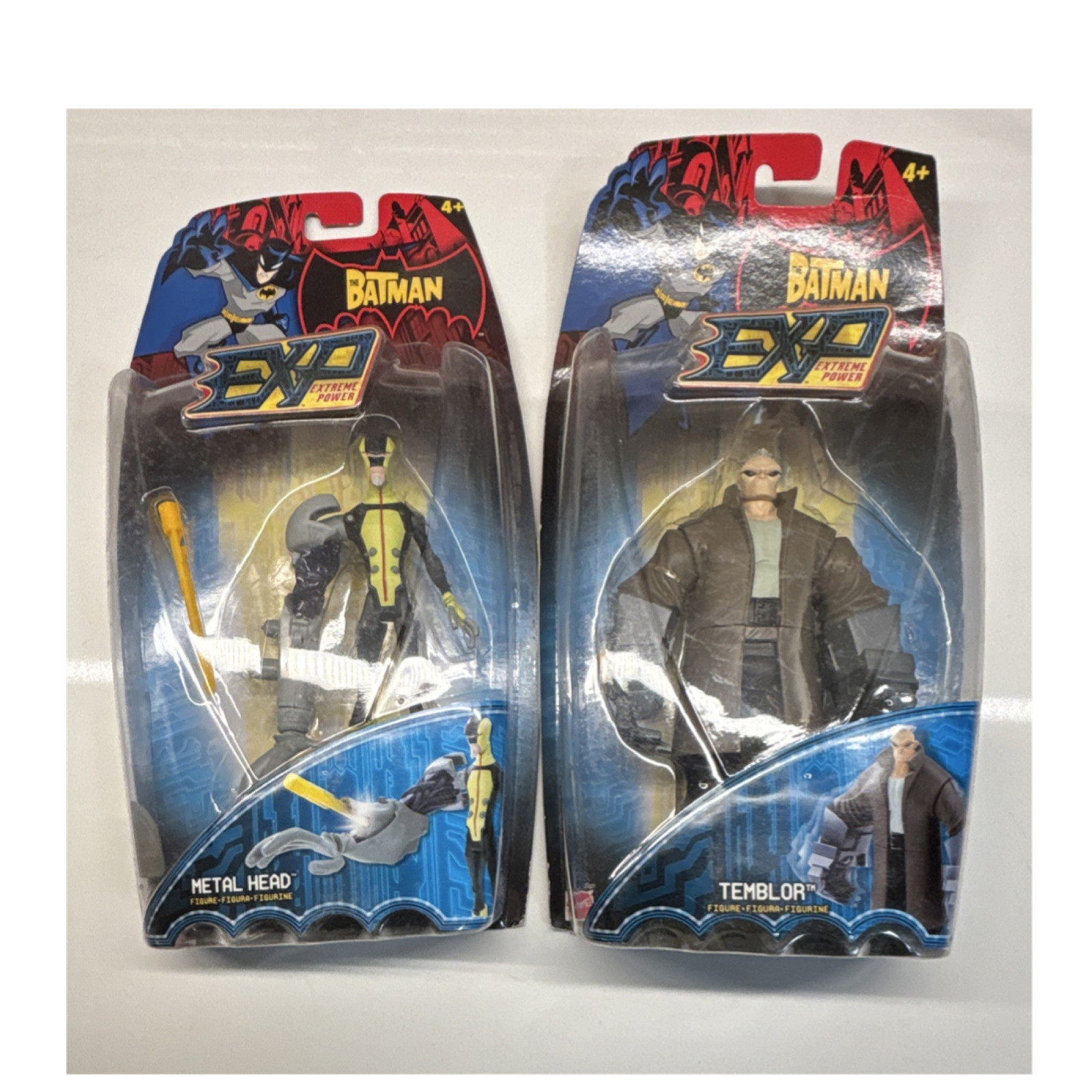 Mattel The Batman EXP Extreme Power Metal Head & Temblor Figures Boxed Original