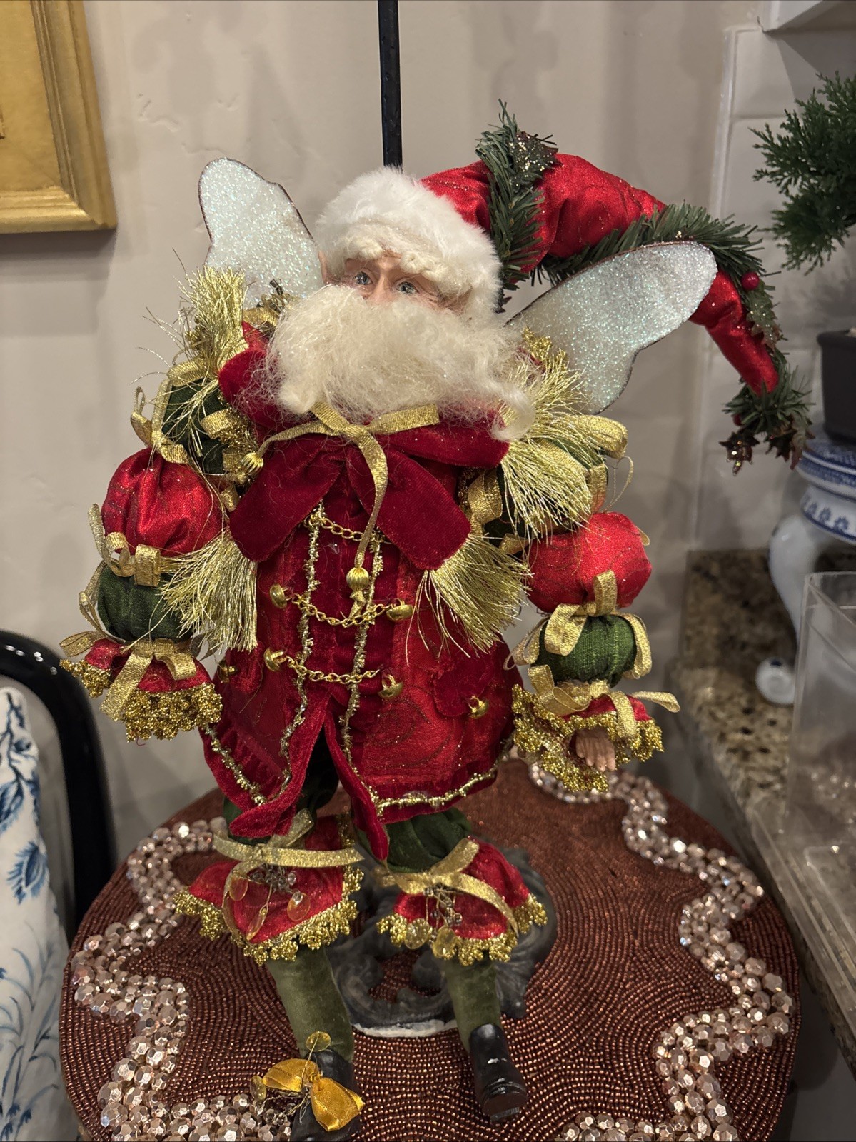 Vintage Limited Edition MARK ROBERTS 15” Darling Santa Fairy Elf FANCY Clothing