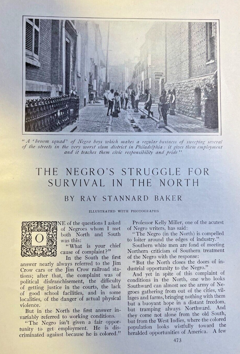 1908 Black Struggle for Survival in the North illustrated
