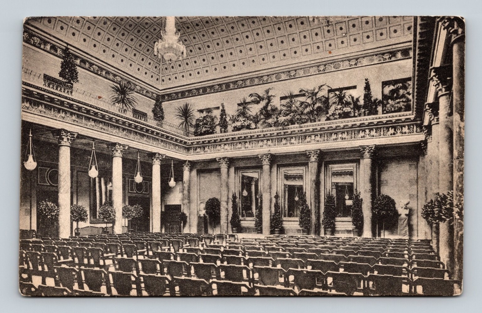 Wiesbaden Kurhaus Small Concert Hall Germany Postcard 1907