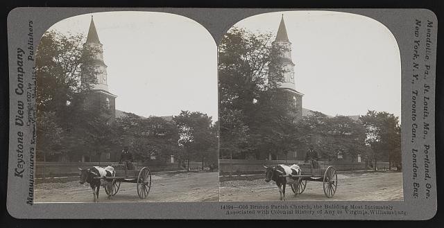 Photo:Williamsburg Virginia Old Bruton Parish Church c1907 Stereo View