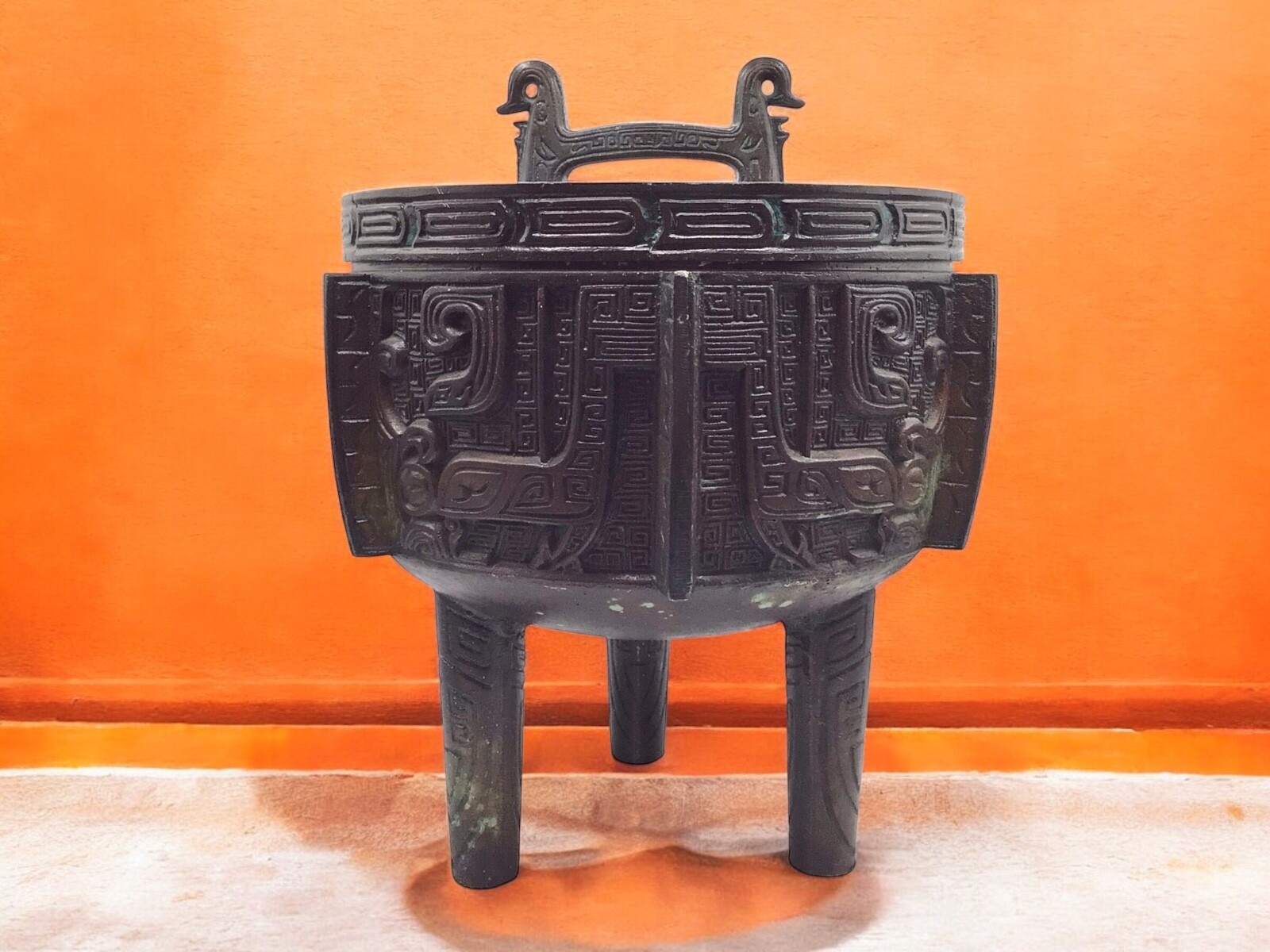 Huge 15” Vintage James Mont Bronze Metal Ice Bucket, Mid-Century Asian-Inspired Huge 15” Vintage James Mont Bronze Metal Ice Bucket, Mid-Century Asian-Inspired