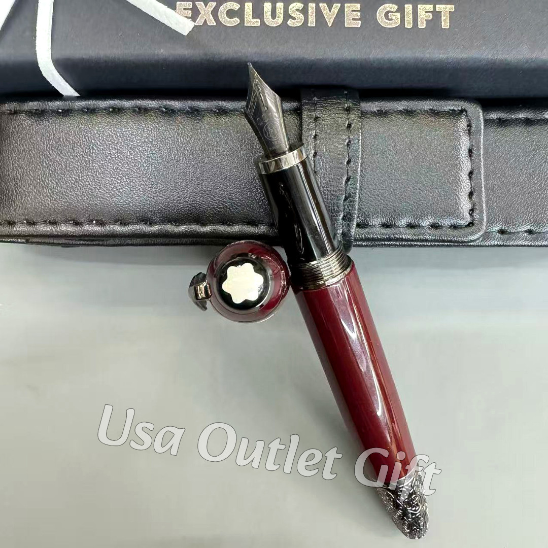 MONTBLANC Daniel Defoe Writers Limited Edition Burgundy Fountain Pen Gift