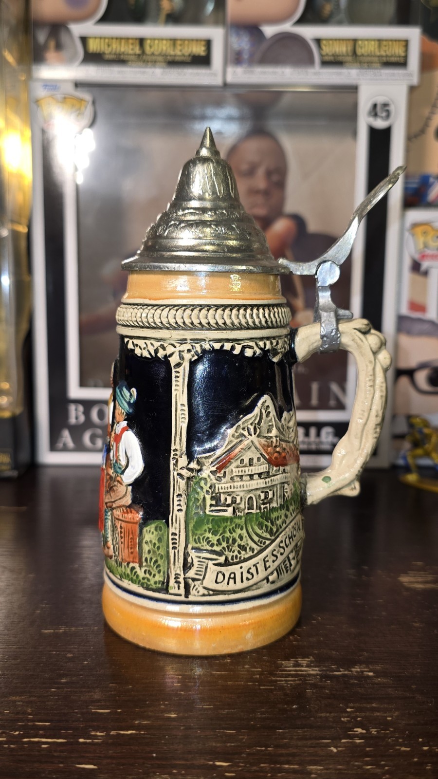 Zoller and Born Hand Painted Beer Stein. Made In Germany