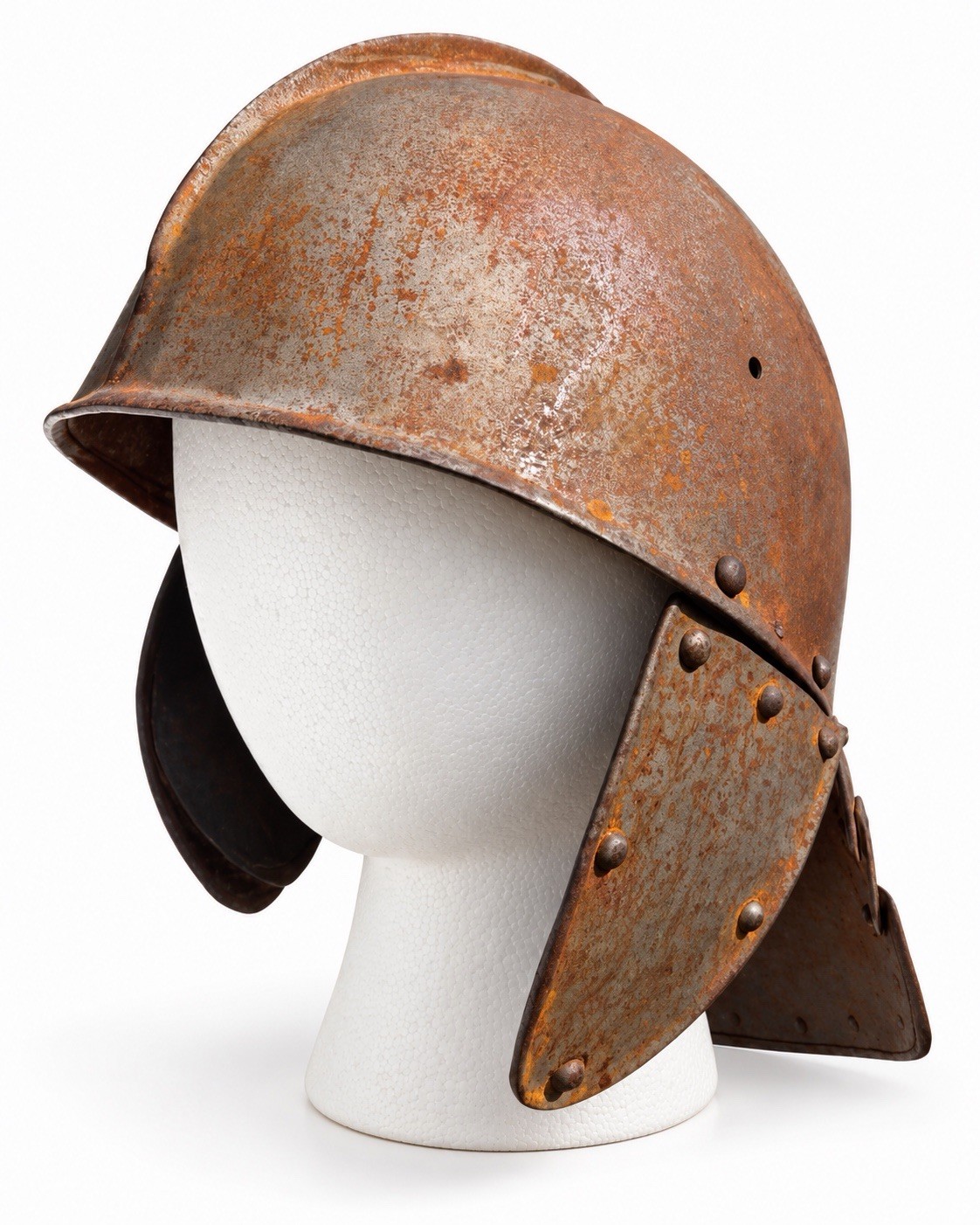 Antique Handmade Steel Lobster Tail Helmet 17th C, Early 20th C Reproduction?
