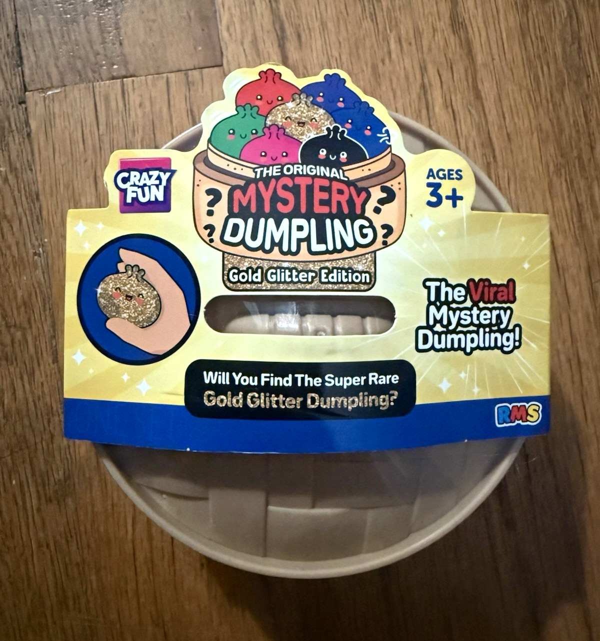 Crazy Fun RMS Viral Gold Glitter Mystery Squishy Bun Dumpling New Sealed
