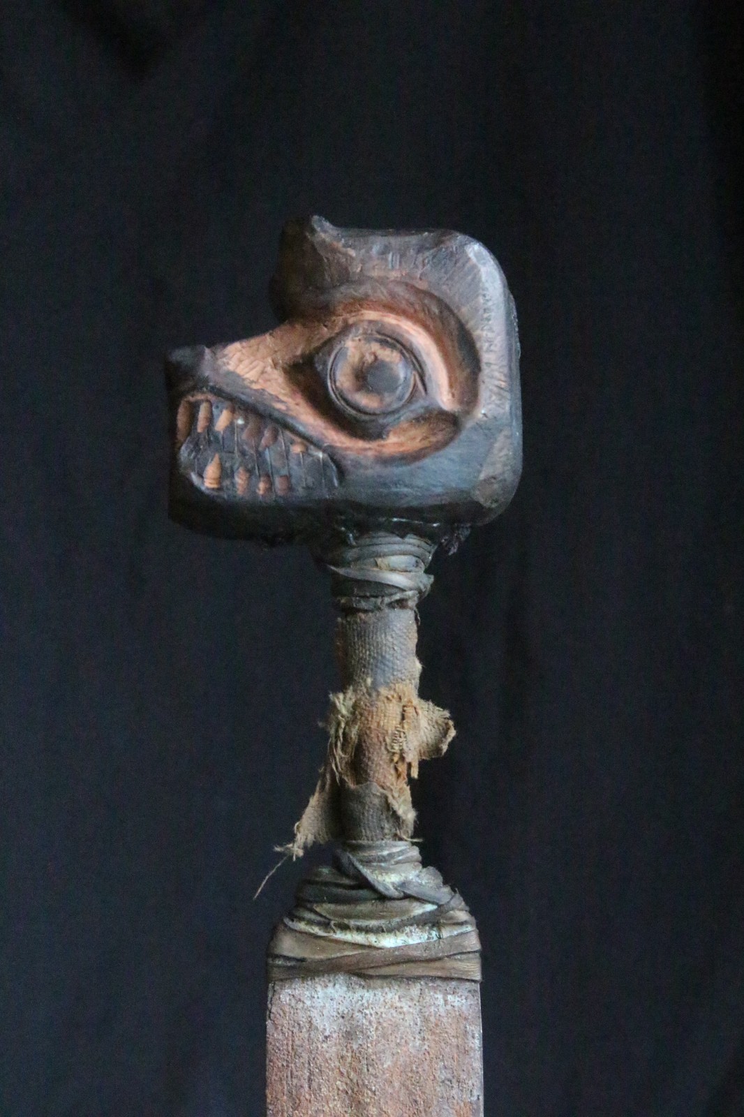 northwest coast vintage bear head knife - carved pommel haida tlingit NWC native