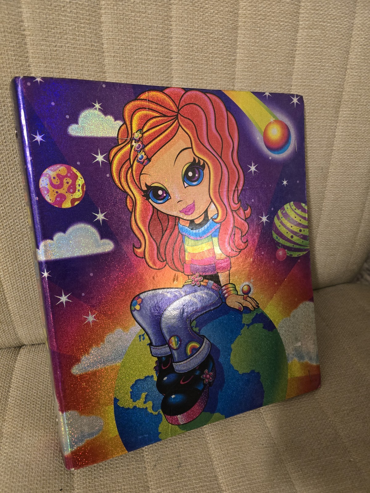 Lisa Frank Rare Vintage Star Girl Binder 90's 