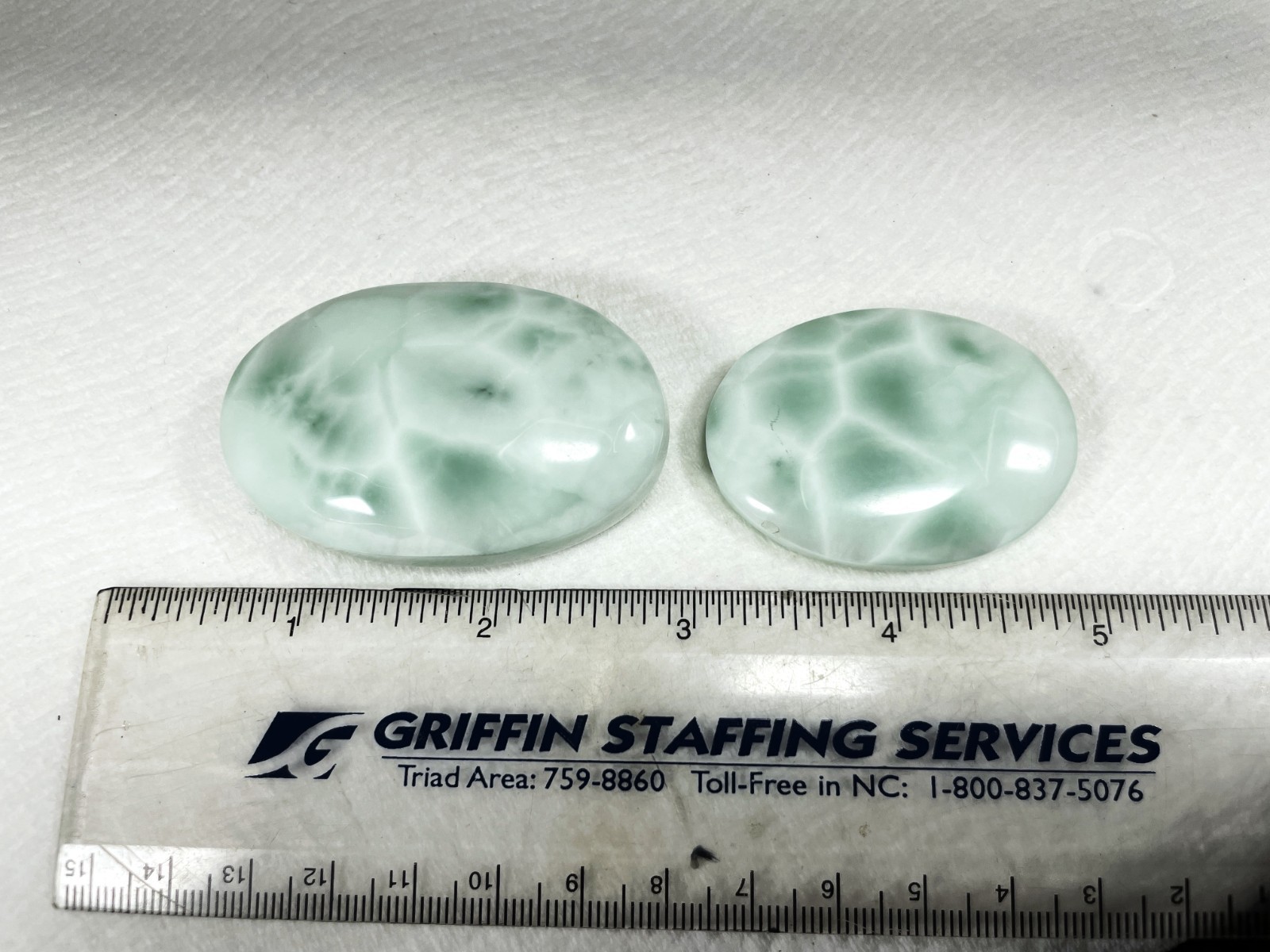 VICTORIA STONE ~ Rare SKY BLUE ~ 1970s Japan ~ 2pcs = 85 grams ~ IMORI Stone