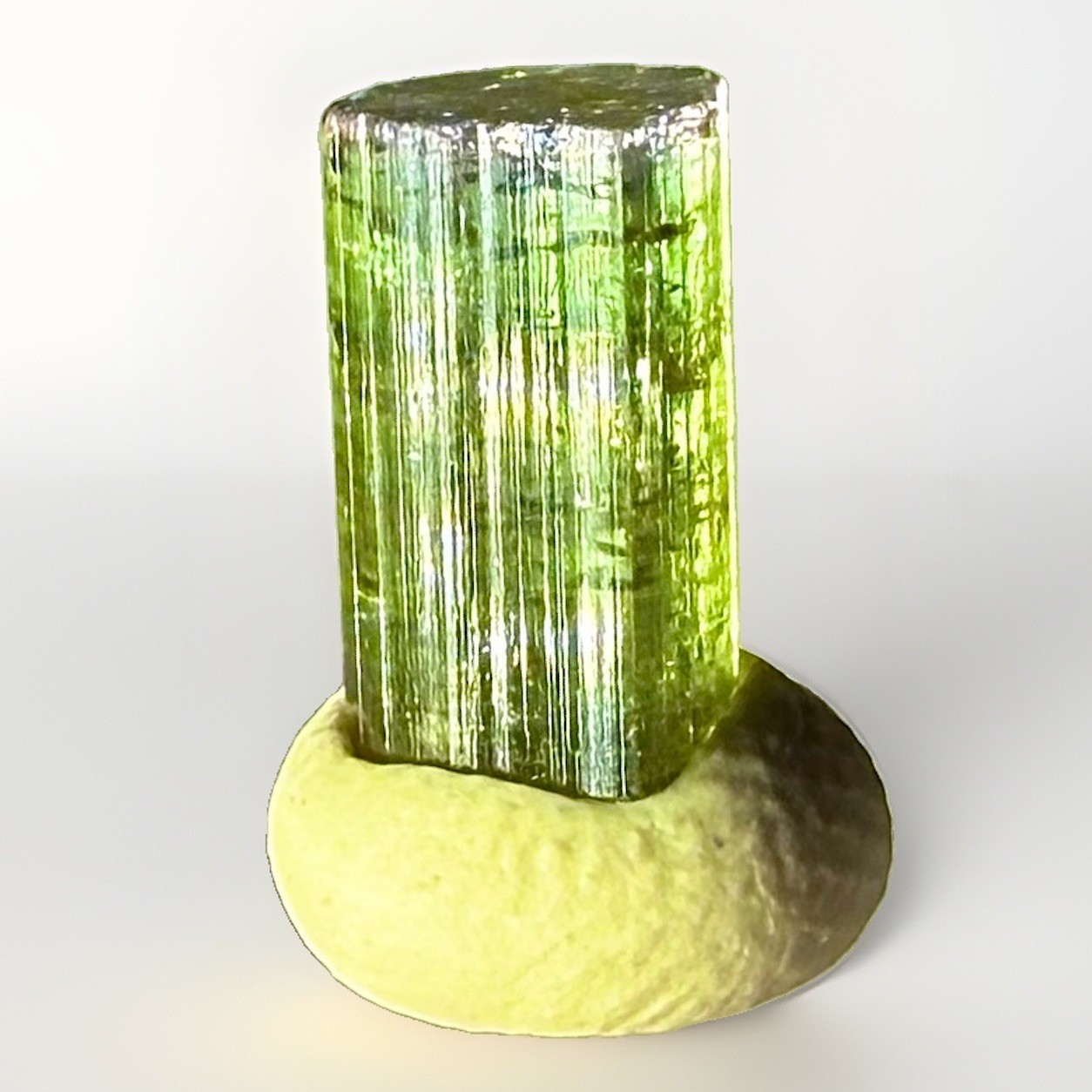 Rare Brilliant Neon Green Purple Tip Tourmaline Crystal Natural Raw Specimen