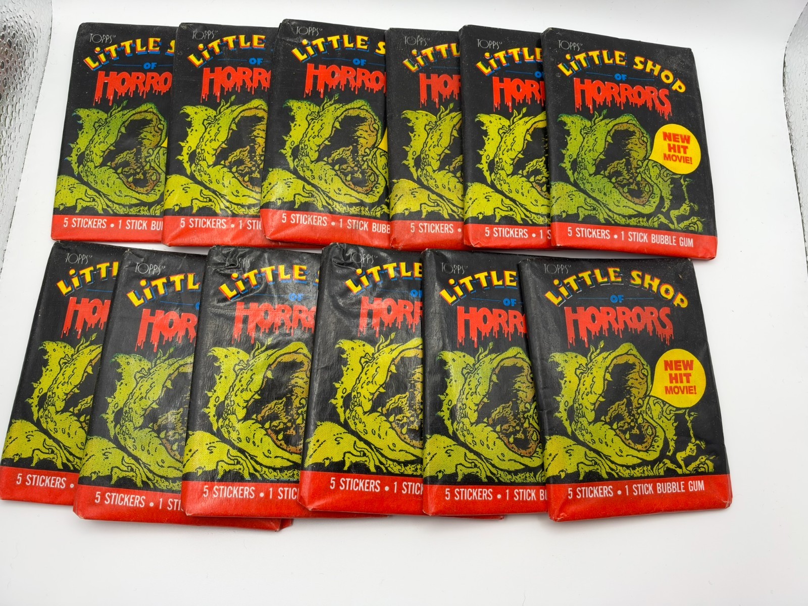 1986 Topps - LITTLE SHOP OF HORRORS - Unopened Vintage Wax  Lot Of 12