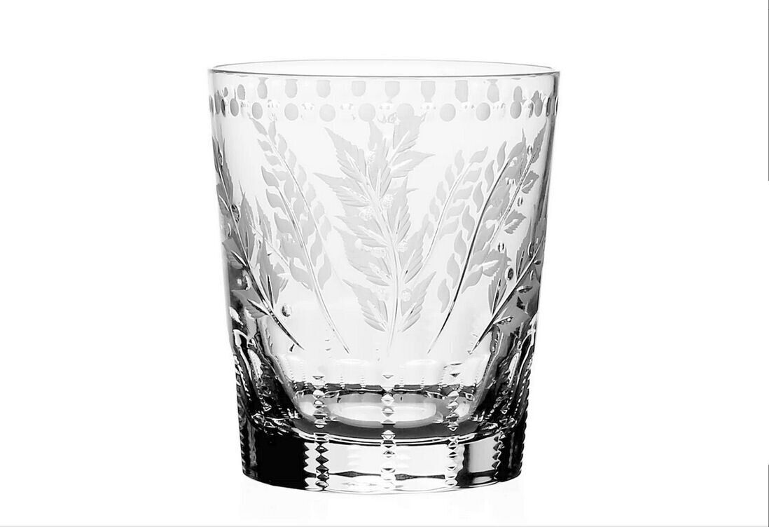 William Yeoward Fern Liqueur Shot Glass Etched Engraved Crystal