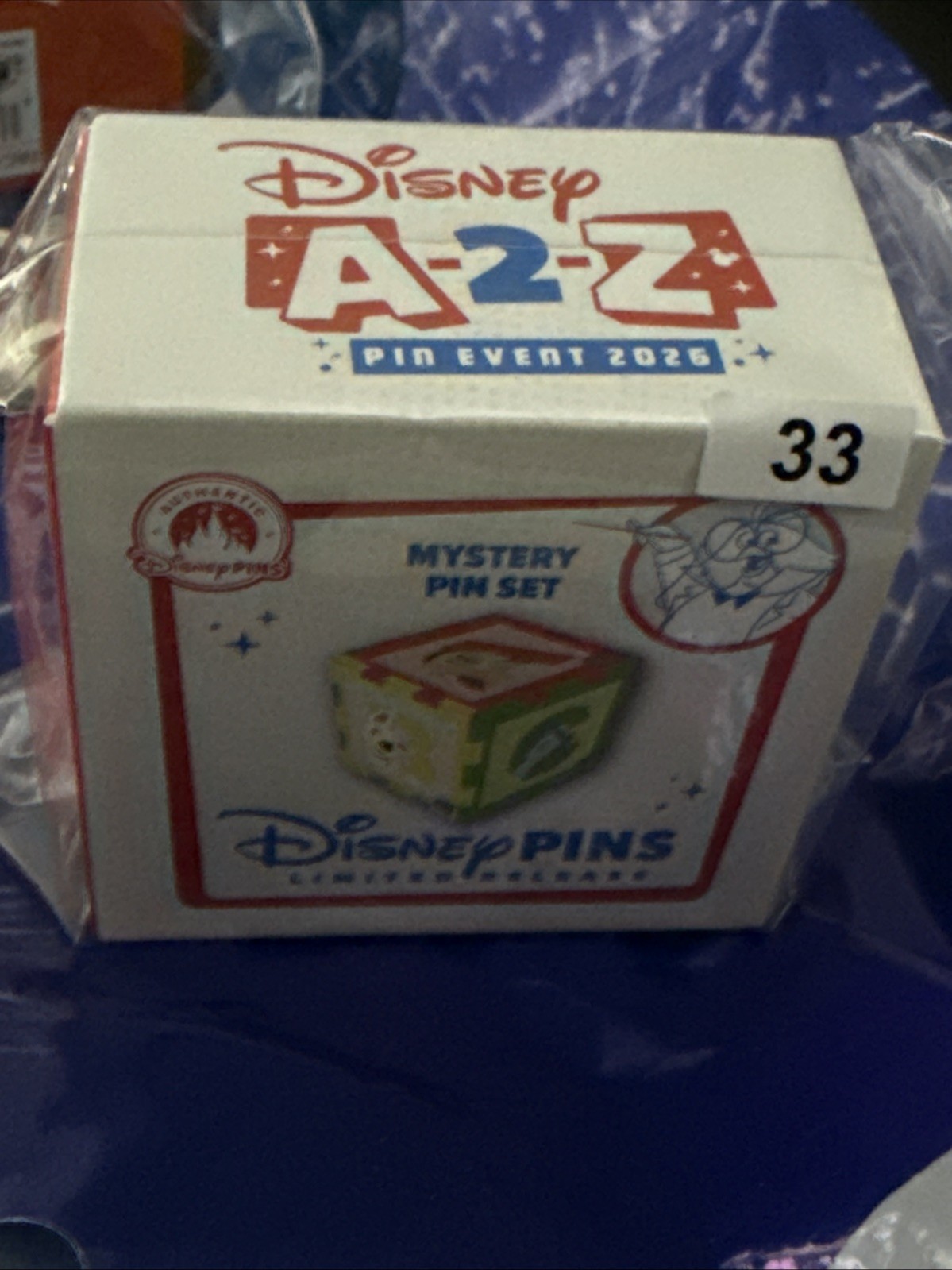 SEALED A2Z Letter Alphabet Block A-2-Z Mystery WDW Disney 2 Pin SEALED BOX NEW