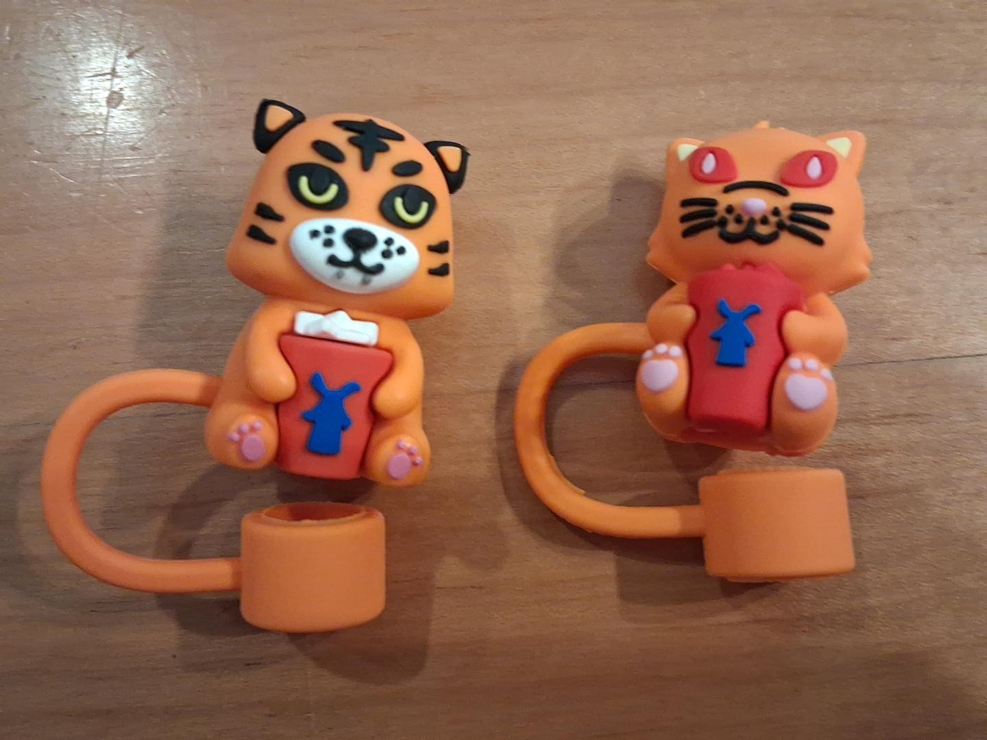 Dutch Bros Tai Tiger & Leo Cat Straw Toppers 2pc Set Sept 29 2026