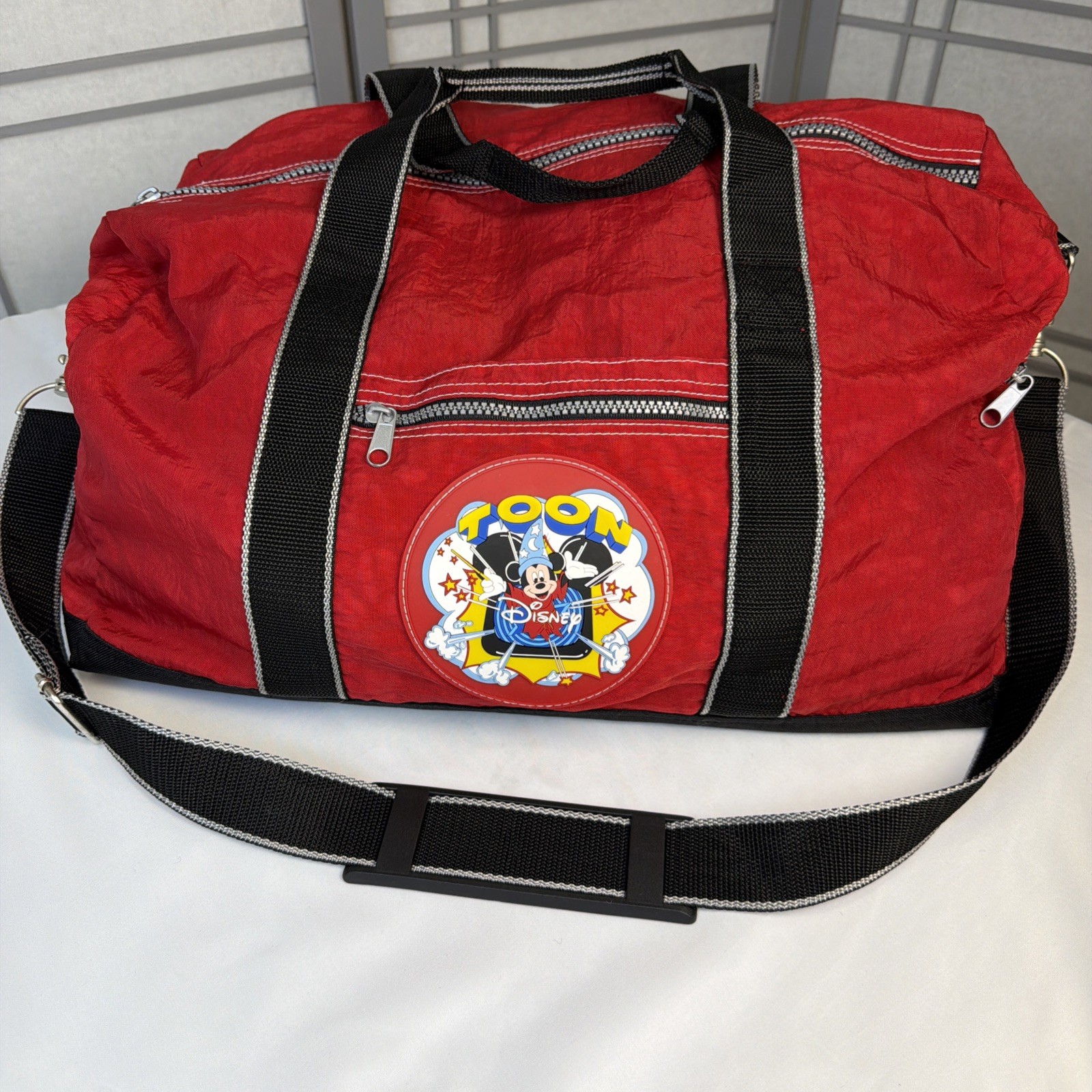 Rare VTG. Disney Mickey Mouse Wizard Duffel Bag Duffel Bag 18” Excellent Cond.