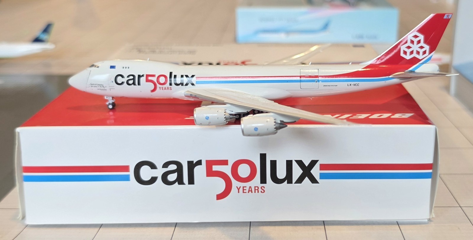 CARGOLUX 747-8F Interactive Series 50th Anniversary 1/400 JC WINGS LX-VCC