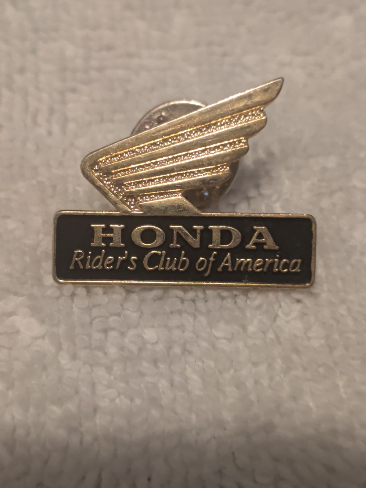 Vintage 1990\'s Honda Motorcycle Rider\'s Club Of America Lapel Hat Pin Pinback