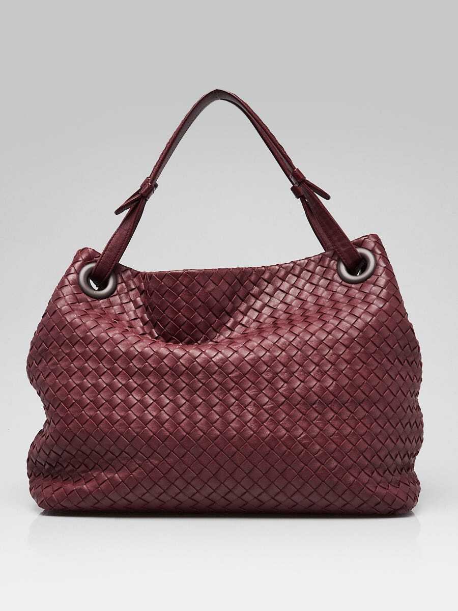 Bottega Veneta Red Intrecciato Woven Nappa Leather Bella Tote Bag