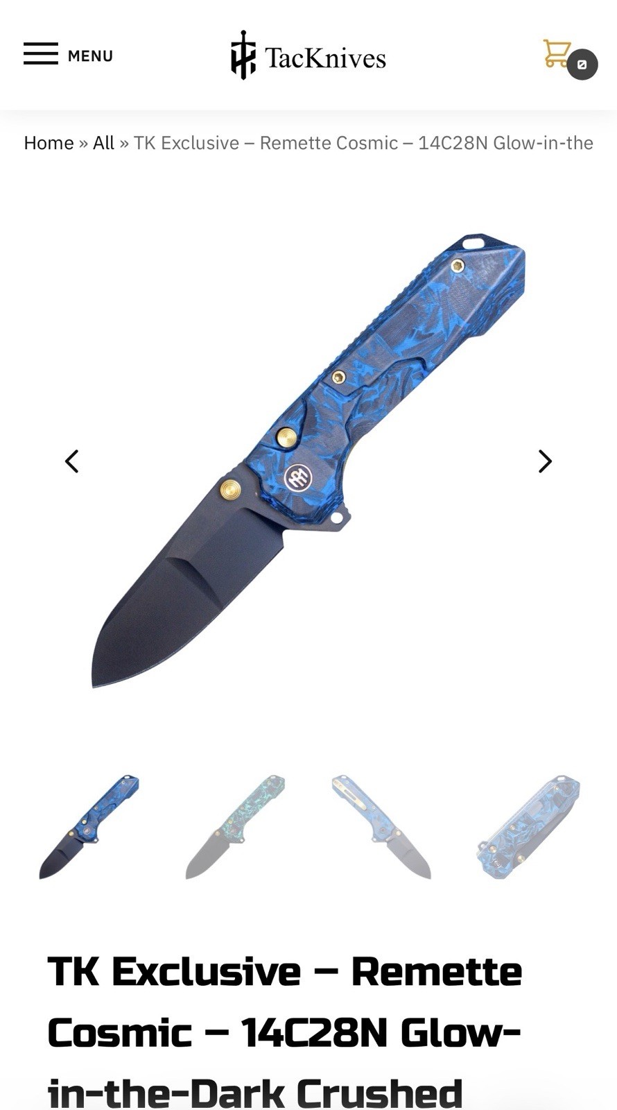 Remette Cosmic – 14C28N Glow-in-the-Dark Crushed Carbon Fiber TK Exclusive 