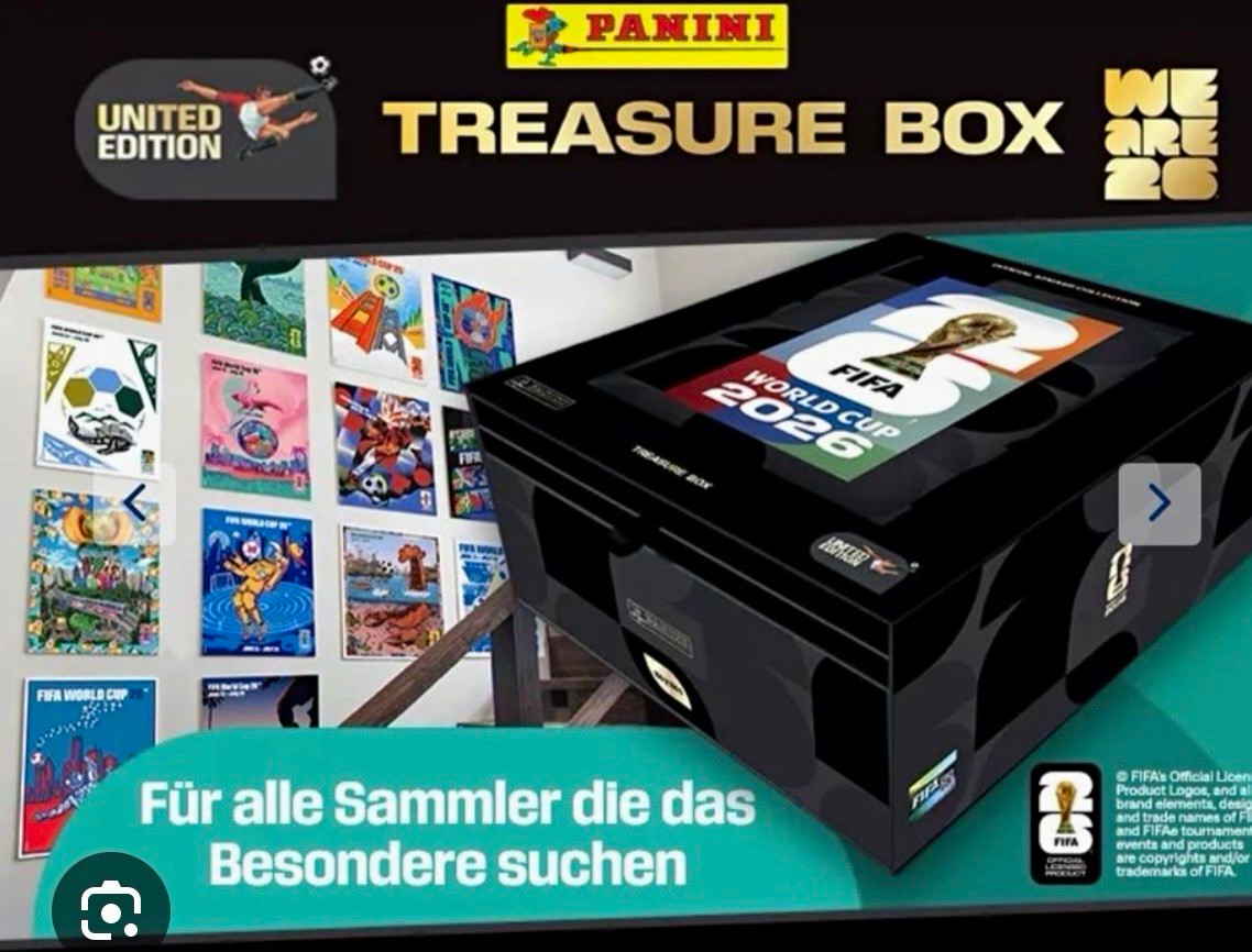 Panini FIFA World Cup 2026 Treasure Box United Edition Limited from 1-5000