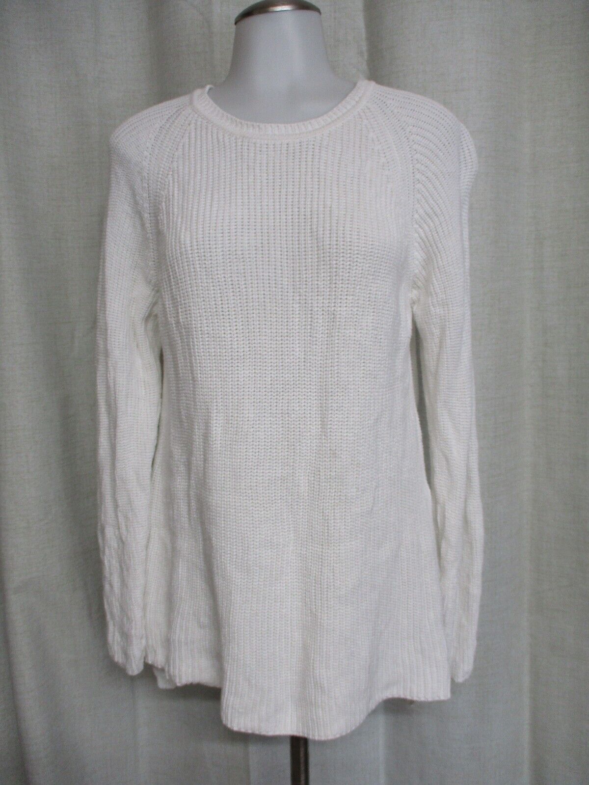 AKRIS Punto white knit pullover sweater sz 8