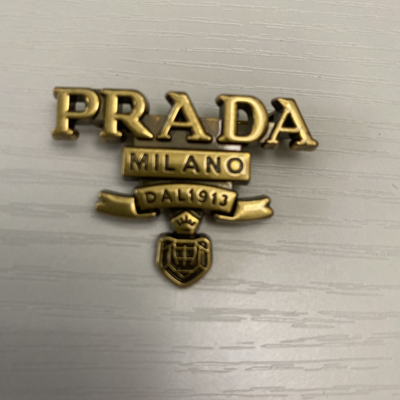 Prada Milano Elegant Luxury Brooch Pin