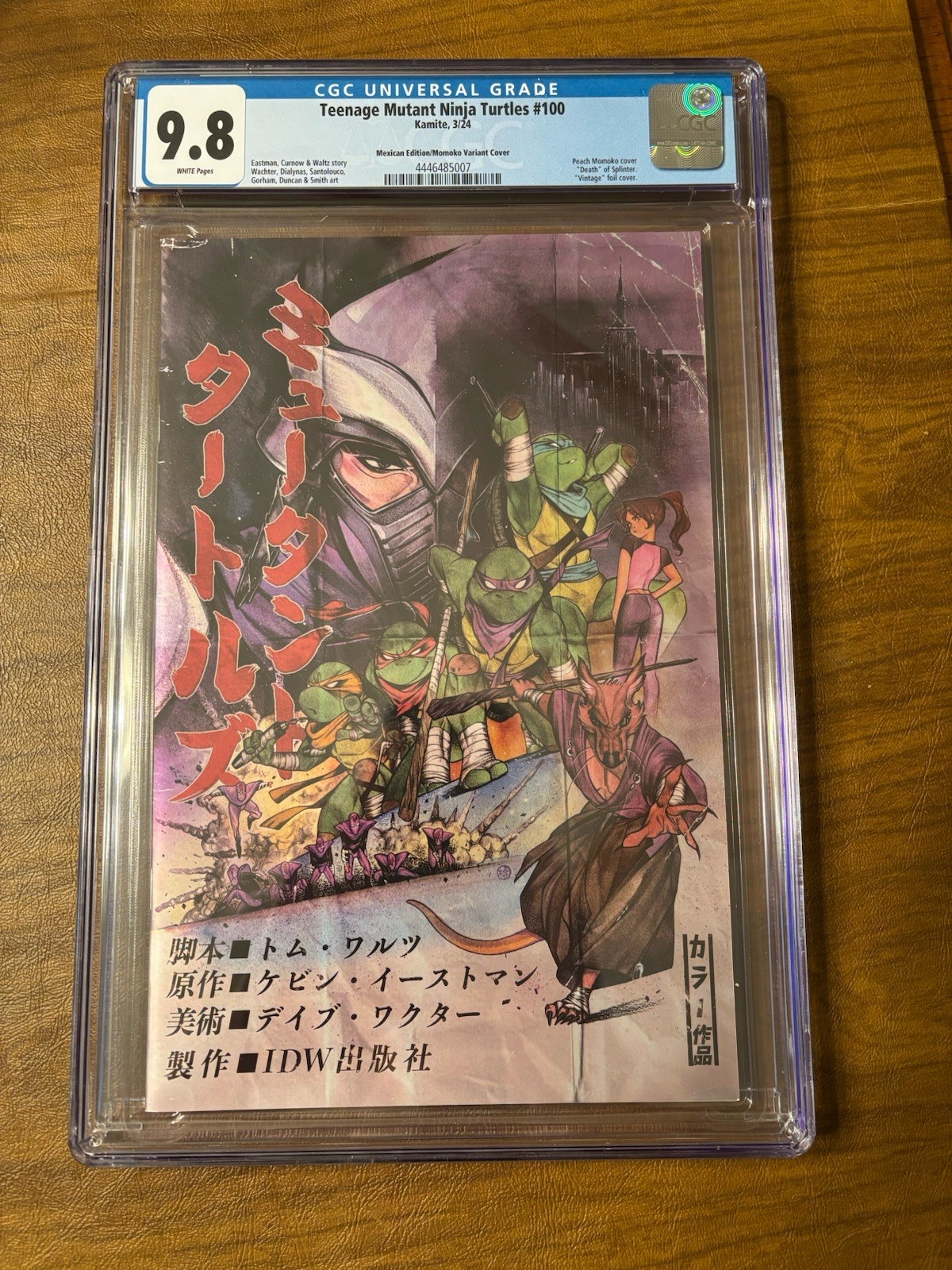 Teenage Mutant Ninja Turtles 100 (Mexican Foil Variant) Momoko Variant CGC 9.8 Teenage Mutant Ninja Turtles 100 (Mexican Foil Variant) Momoko Variant CGC 9.8