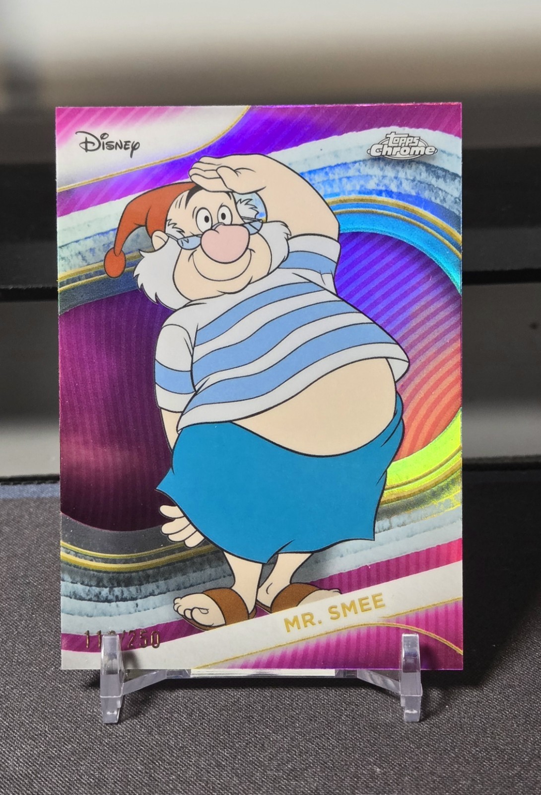 2025 Topps Chrome Disney MR SMEE /250 Pink Refractor #118/250 PETER PAN