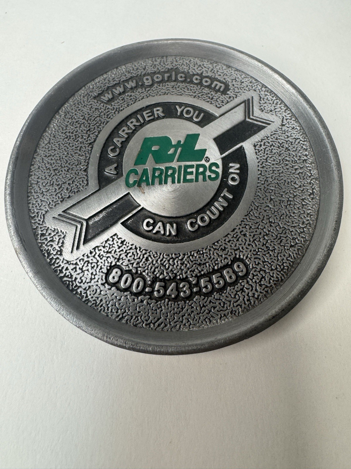 R&L CARRIERS Pewter Coaster A Carrier You Can Count On - 3-1/2”