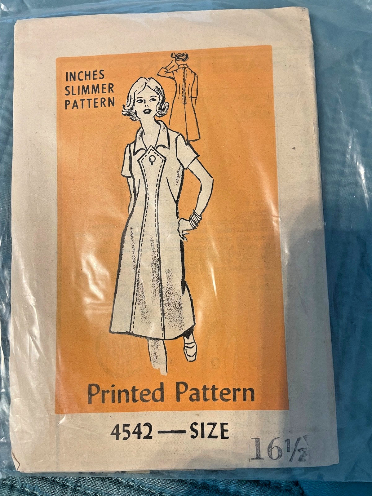 Vintage 1970\'s Anne Adams 4542 DRESS Sewing Pattern Women’s 16.5