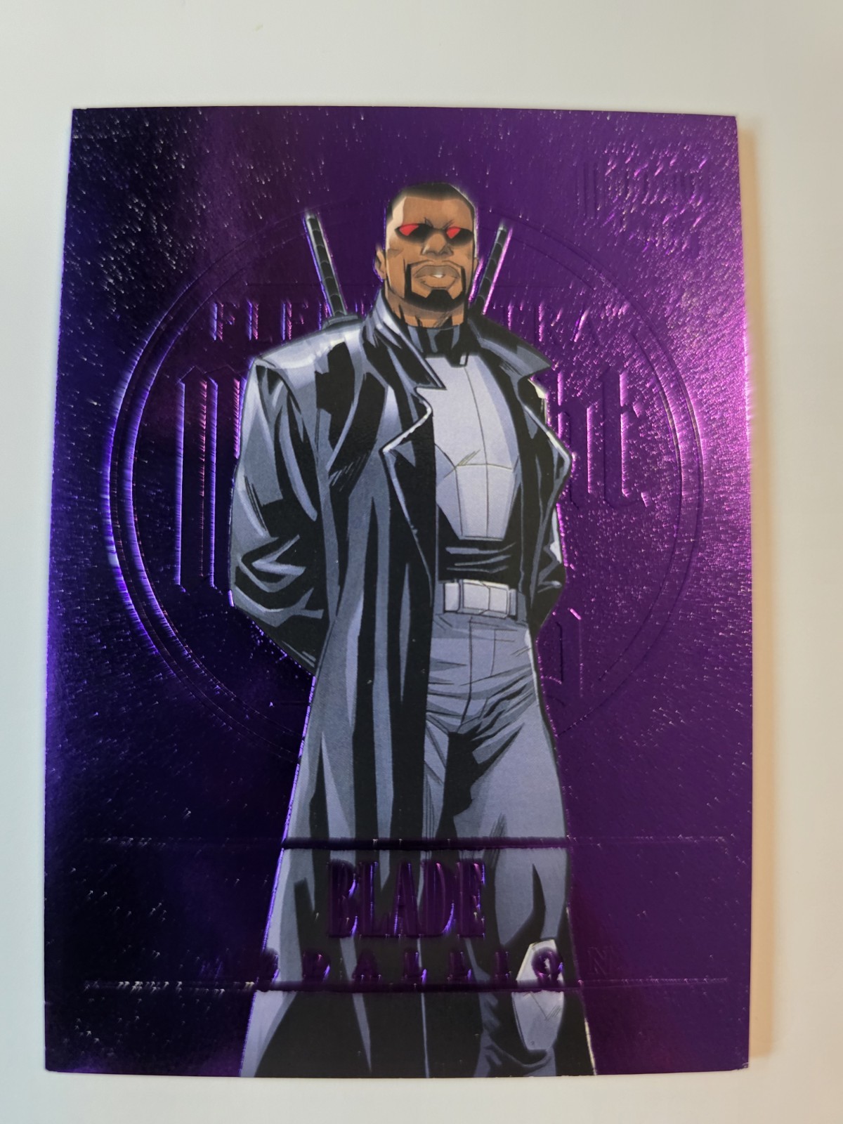 Fleer Ultra Midnight Sons, Marvel 2022 Amethyst Medallion Blade M-5 24/35