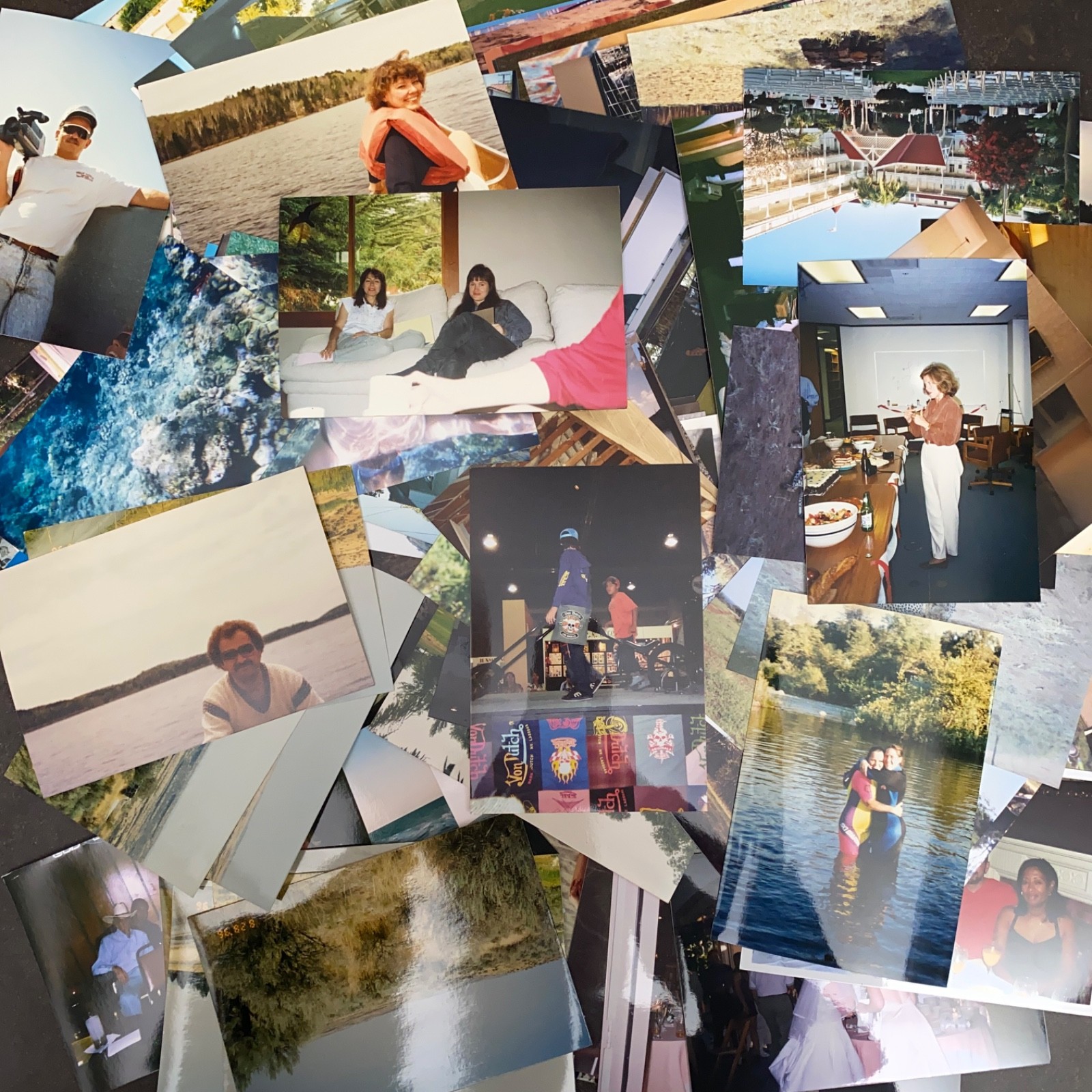 13oz (100) Found Photos 4x6 Color prints Family Snapshots 1990s Y2K 2000s