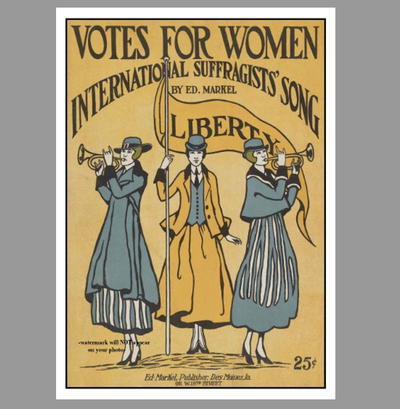 Womens Suffrage Vote Poster PHOTO Retro 1916 Woman Right to Vote 5x7 Sign Pic