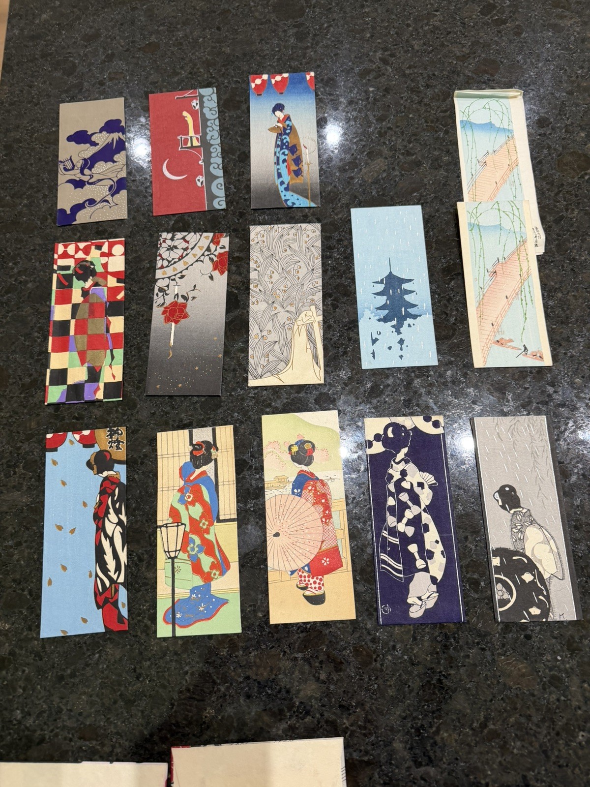 Vintage lot of Japanese cards, envelopes, bookmarks and more 
