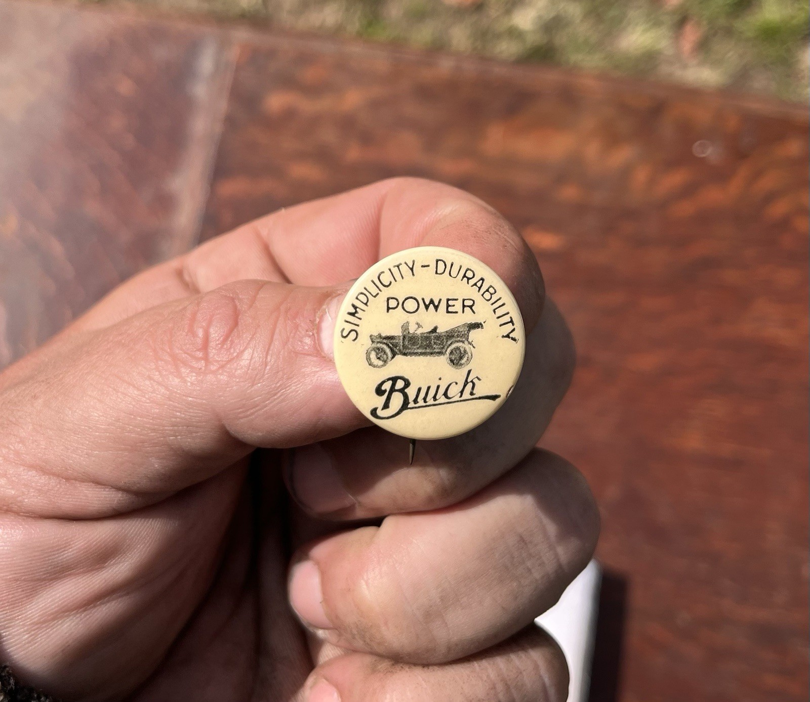 Antique 1910s-20s Buick Automobile Advertising Pinback Pin